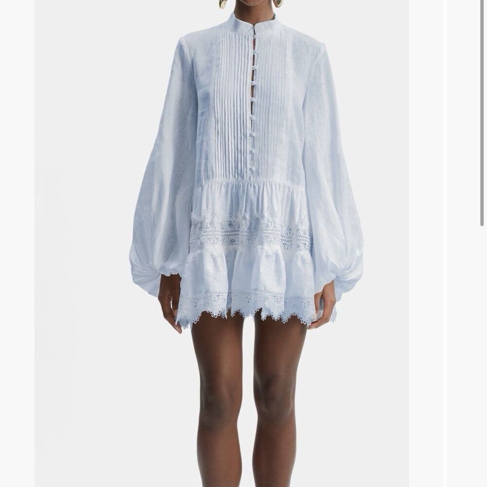 NWT Bardot Antonia Linen Mini Dress